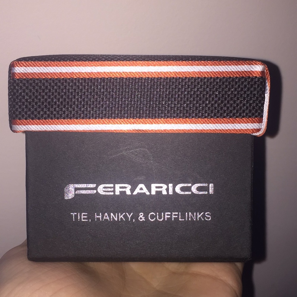 Feraricci Tie, Hanky, and Cufflinks